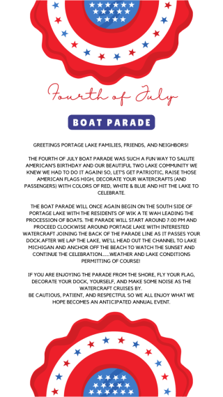 Boat parade flyer