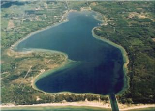 Portage Lake aerial photo